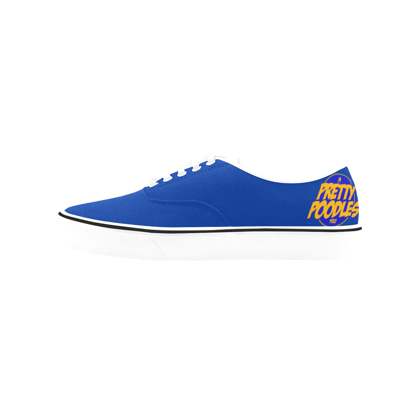 Pretty Poodle Classic Women's Canvas Low Top Shoes