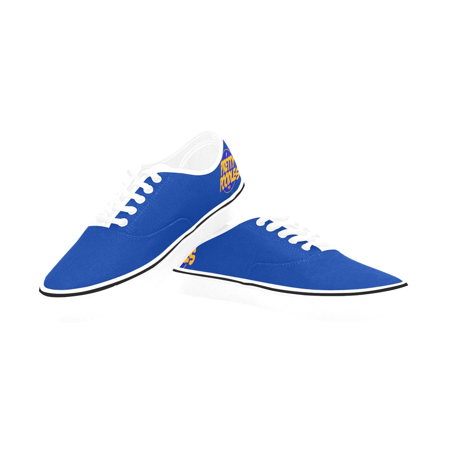 Pretty Poodle Classic Women's Canvas Low Top Shoes