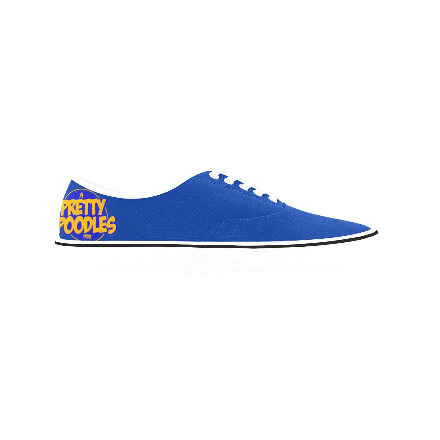 Pretty Poodle Classic Women's Canvas Low Top Shoes
