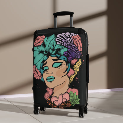 Floral woman Hard shell Luggage