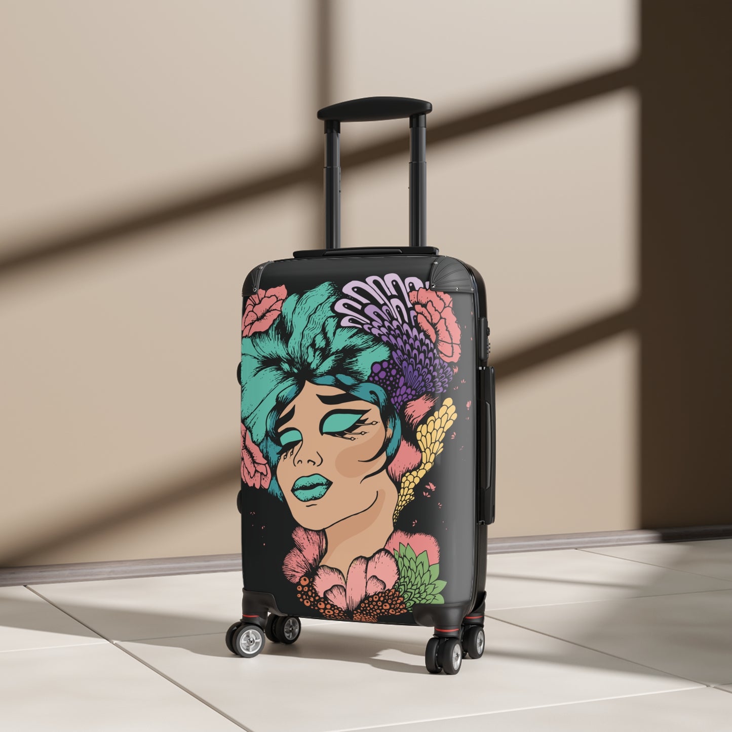 Floral woman Hard shell Luggage