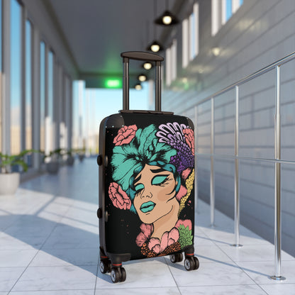 Floral woman Hard shell Luggage