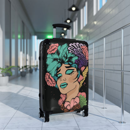 Floral woman Hard shell Luggage