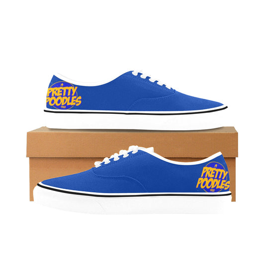 Pretty Poodle Classic Women's Canvas Low Top Shoes